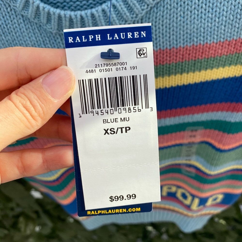 •NWT• Polo Ralph Lauren Colorblock Sweater Knit - Picture 4 of 5